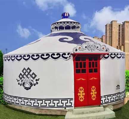 Experience the Charm of Mongolian Culture Yurt Bamboo Structure Geodesic Dome Tent